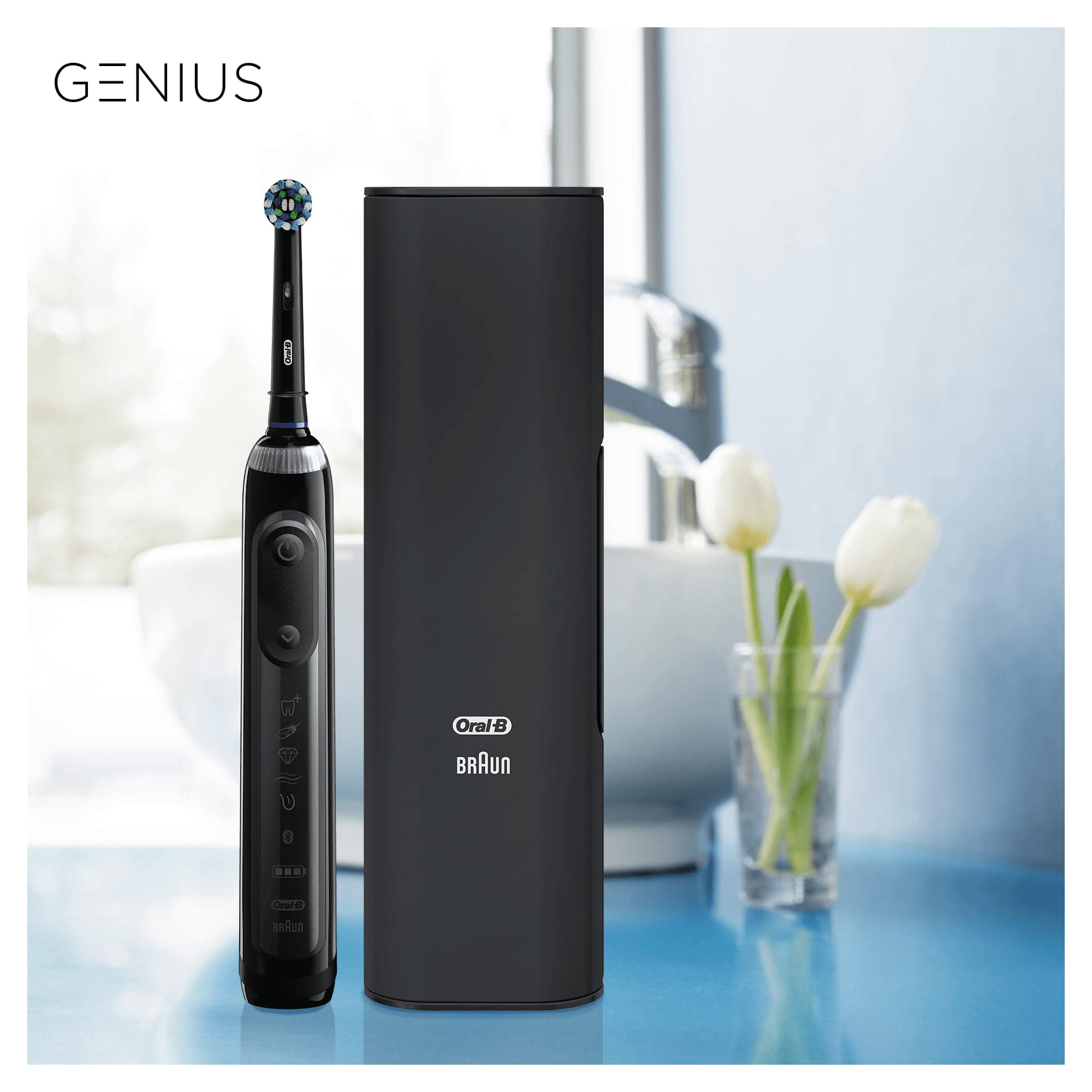 Oral-B Genius 9000 CrossAction Electric Toothbrush, 1 Black App